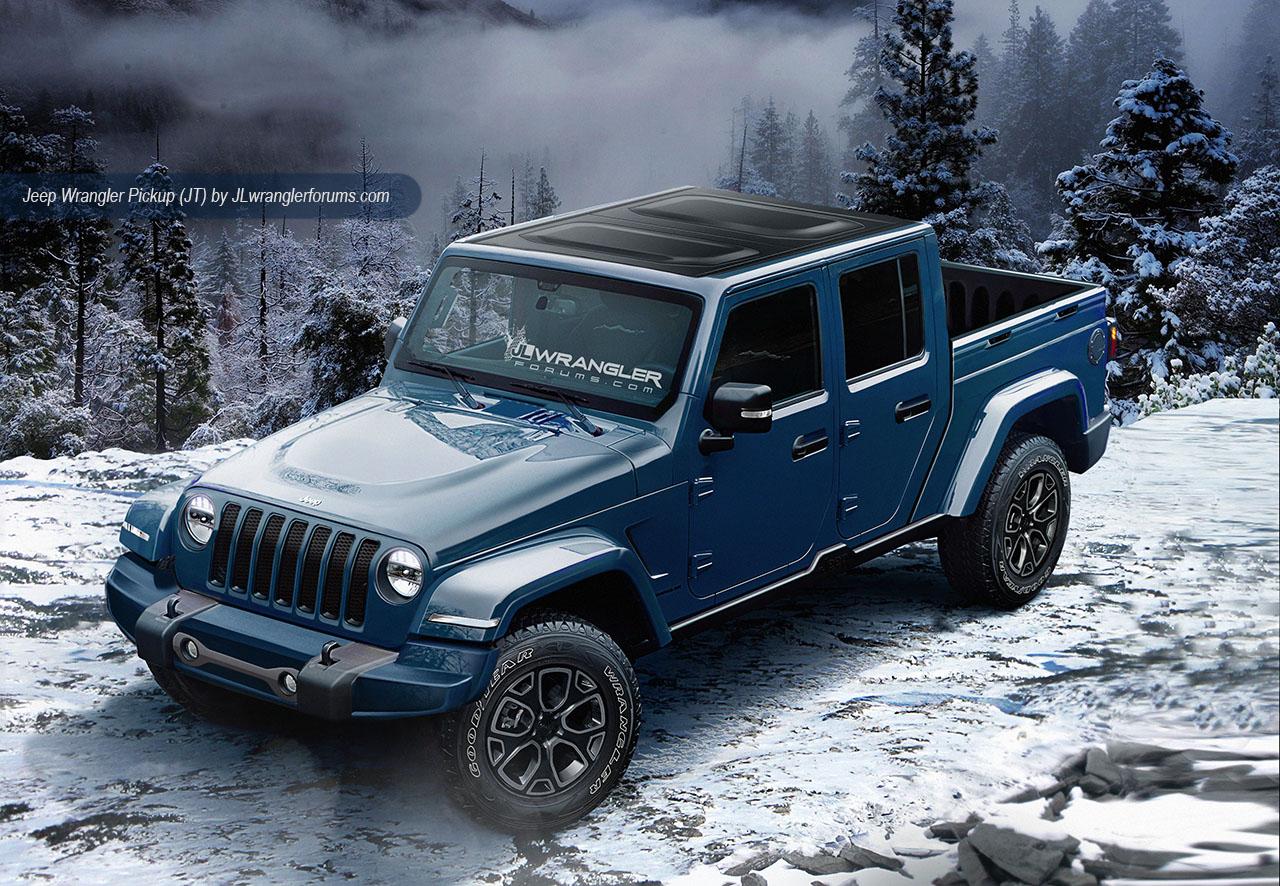 Jeep Gladiator Our New Jeep Wrangler (2018+) Unlimited and Pickup Preview Renderings 2018-Wrangler-pickup-JLwranglerforums-3