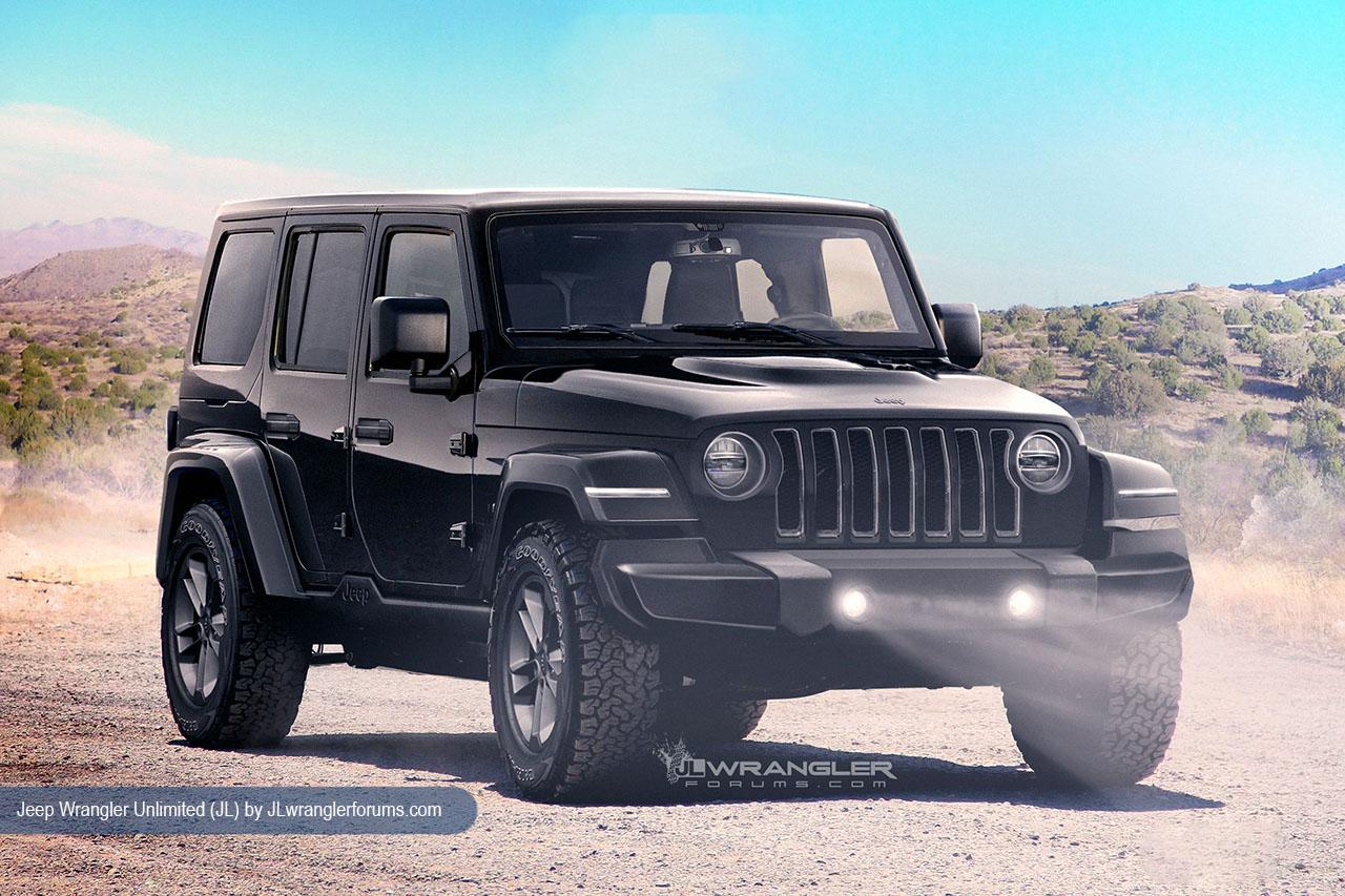 Jeep Gladiator Our New Jeep Wrangler (2018+) Unlimited and Pickup Preview Renderings 2018-Wrangler-Unlimited-Front-JLwranglerforums-2