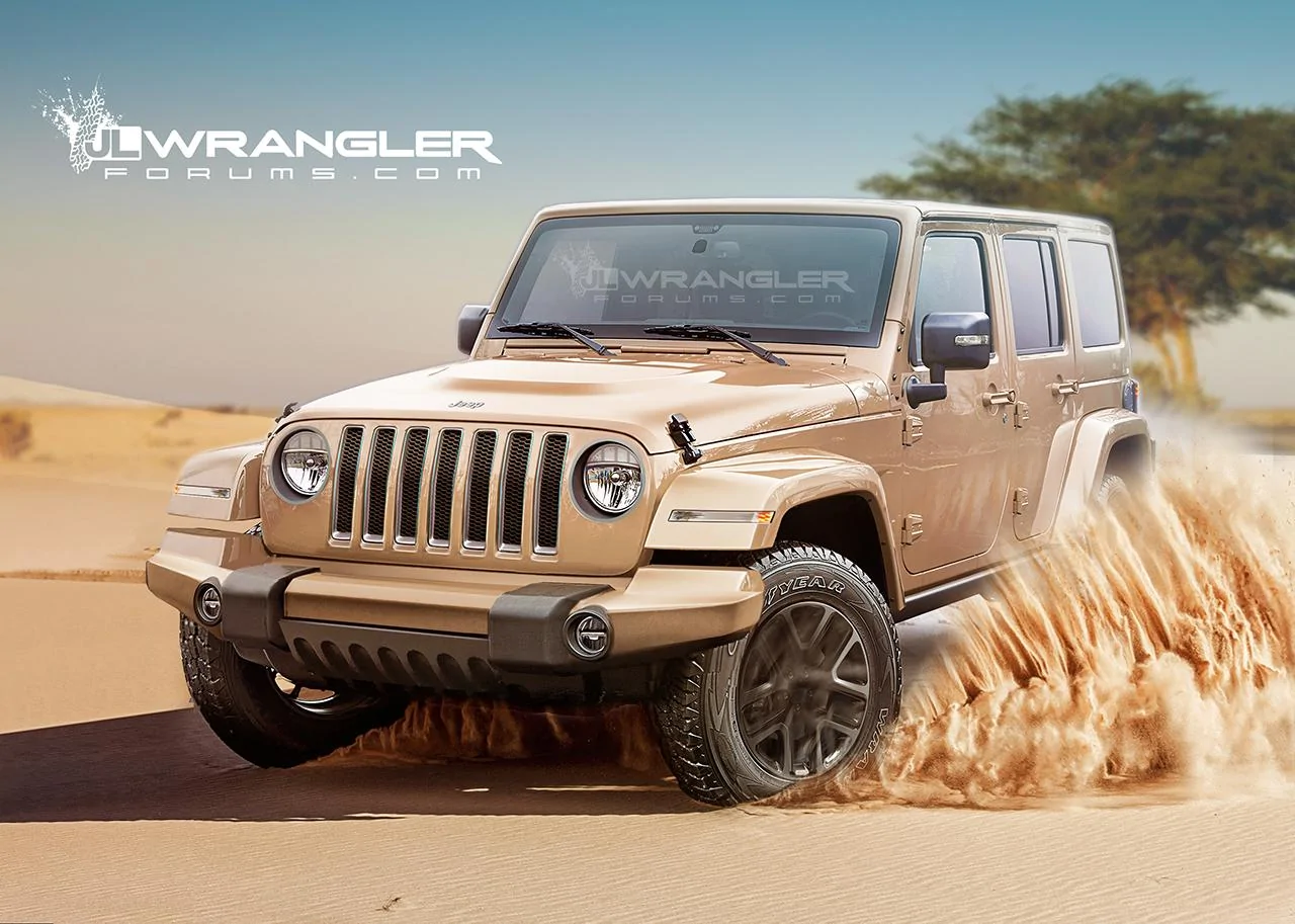 Jeep Gladiator Our New Jeep Wrangler (2018+) Unlimited and Pickup Preview Renderings wrangler 2018-d1