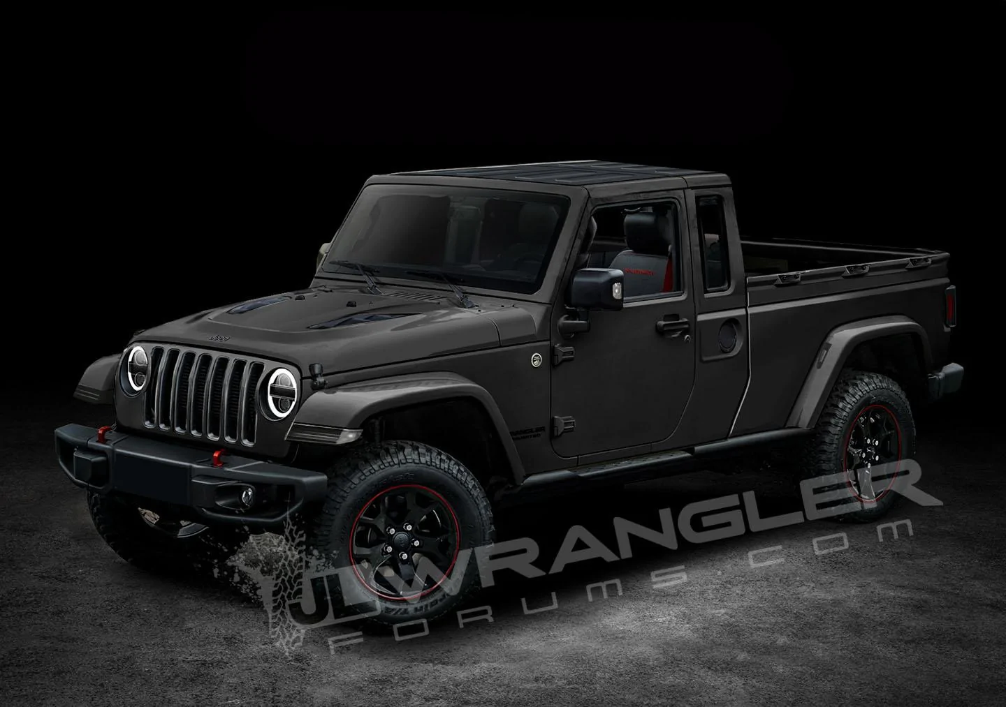 Jeep Gladiator Our Latest 2020 Jeep JT Pickup Info and Preview Renderings Copyright-JLwranglerforums-JT-Pickup-Gray