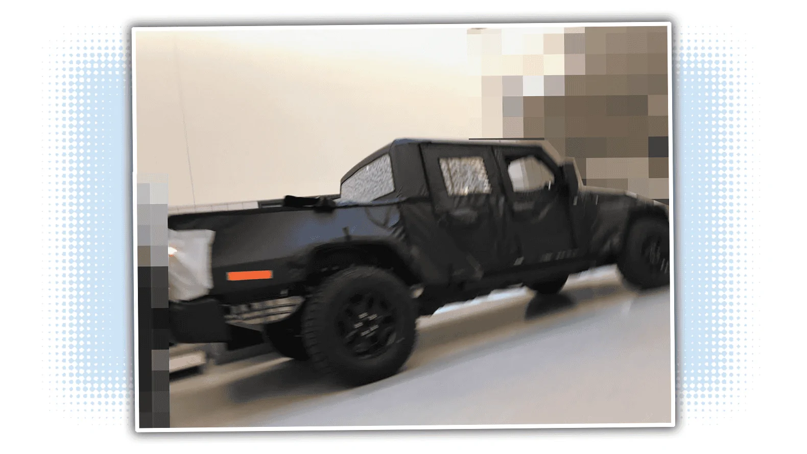Jeep Gladiator Pics of JT Wrangler pickup inside FCA facility jt-wrangler-pickup-another