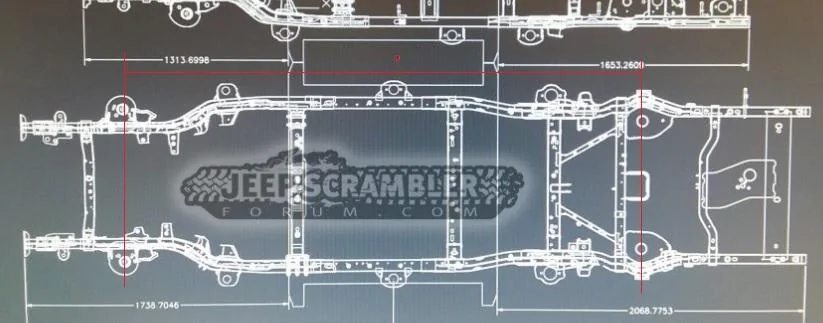 Jeep Gladiator JT Scrambler (vs JK Wrangler) Frame and Axles jt-fram