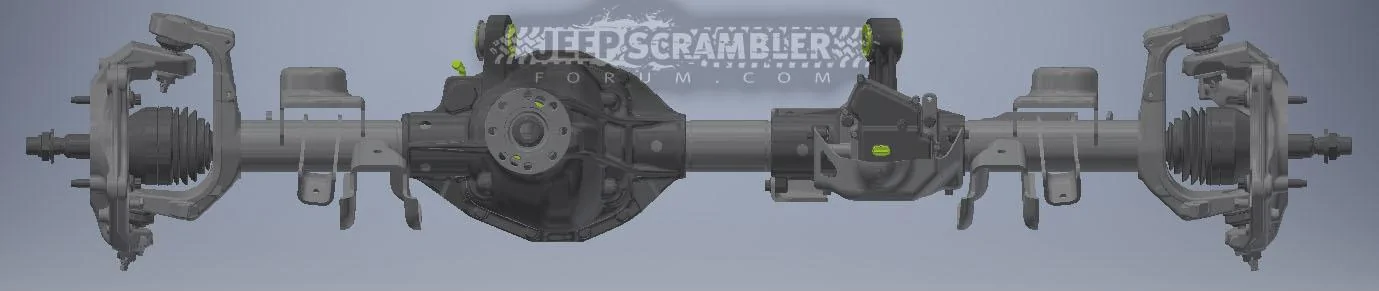 Jeep Gladiator JT Scrambler (vs JK Wrangler) Frame and Axles JT-Wrangler-Scrambler-Front-Axle-3