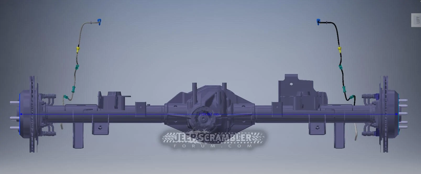 Jeep Gladiator JT Scrambler (vs JK Wrangler) Frame and Axles JT-Wrangler-Scrambler-Rear-Axle-2
