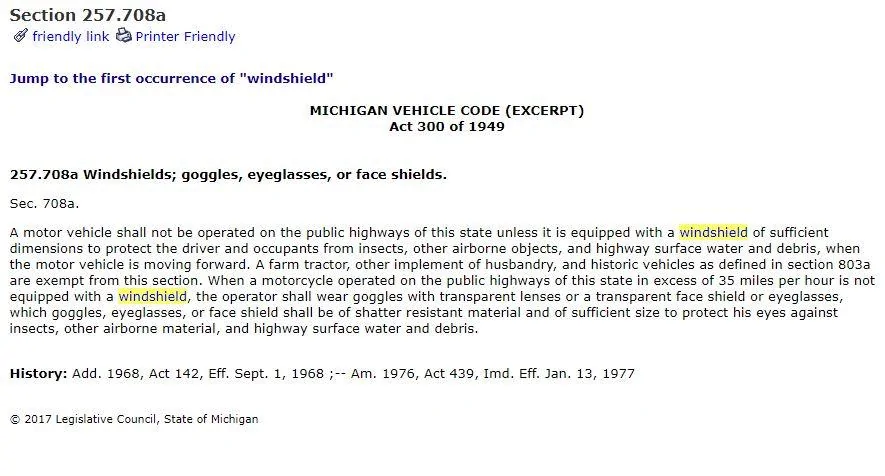 Jeep Gladiator Gladiator soft top, doorless, windshield down driving MichiganLaw_Windshield