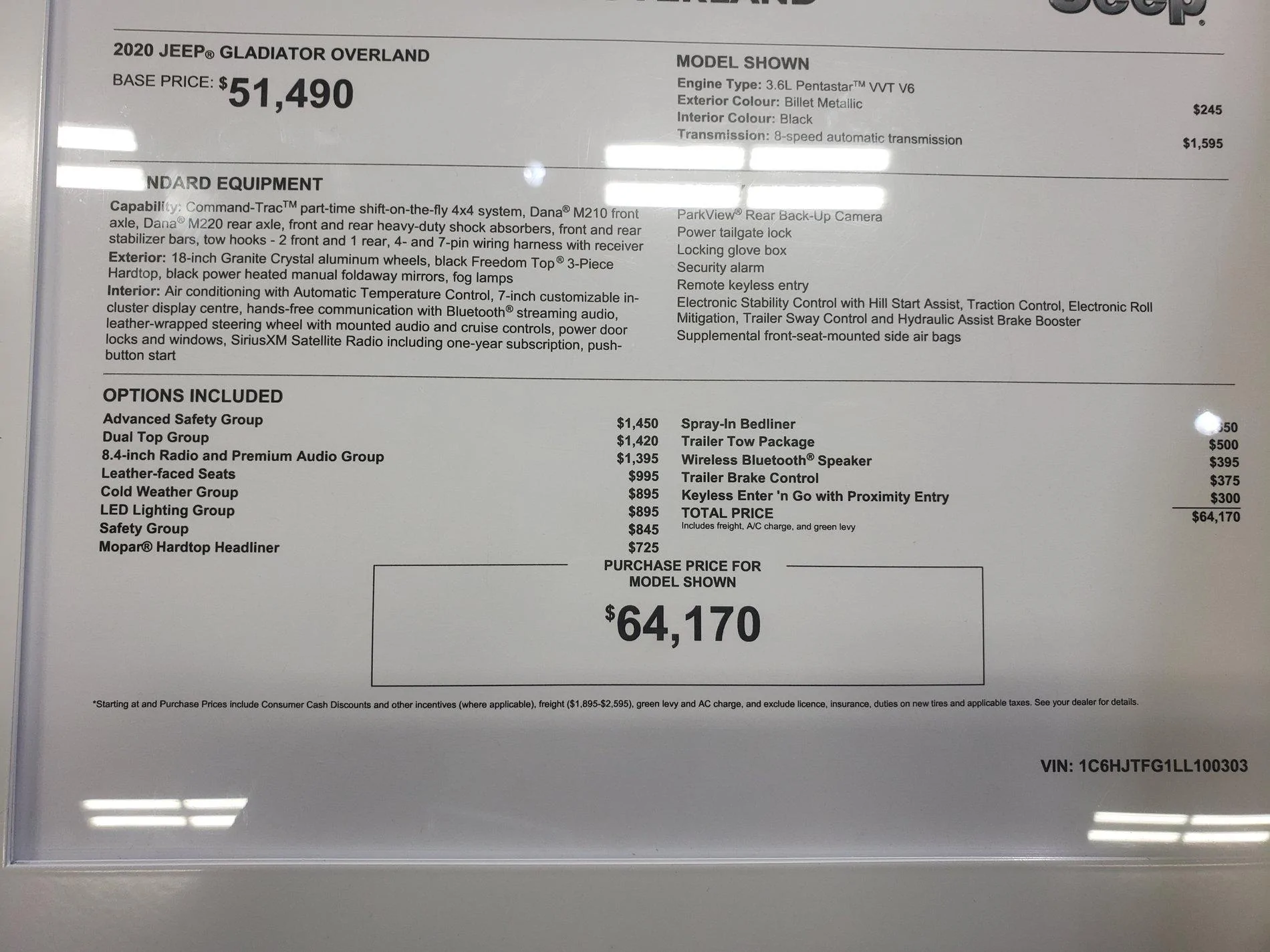 Jeep Gladiator Canadian Pricing revealed. 20190407_154015
