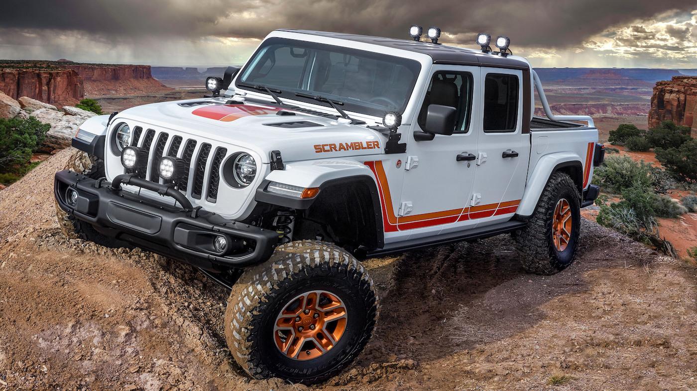 Jeep Gladiator Gladiator Moab Concepts Teased for 2019 Moab Easter Jeep Safari jeep-jt-scrambler-concept-1