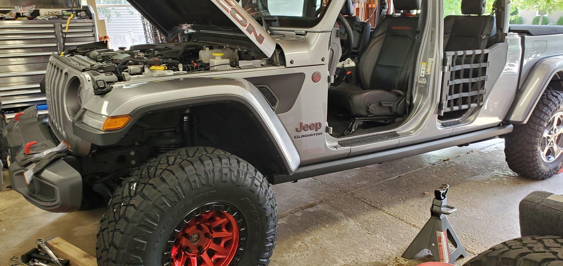 Jeep Gladiator Just Finished Rock Krawler Pro-X lift and new wheels and tires- Added offroad videos 20200830_115803