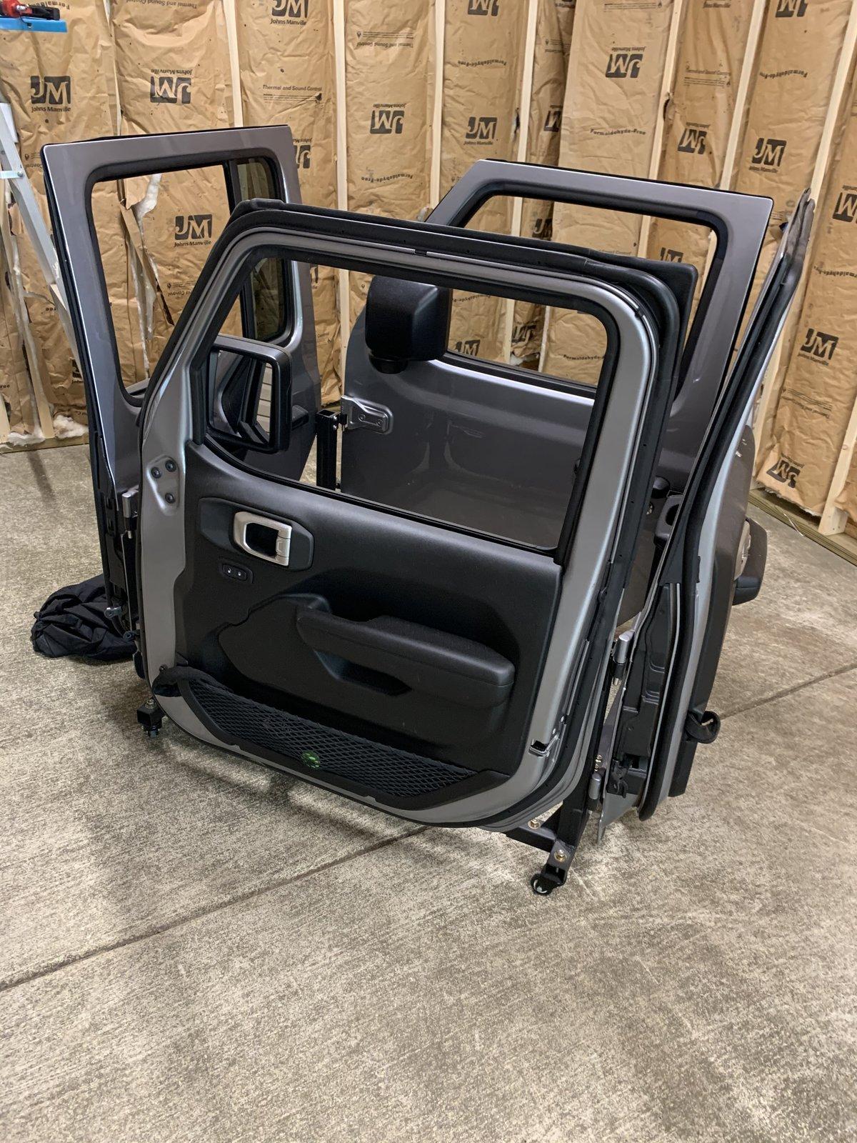 Jeep Gladiator Hooke Road Door Hanger Storage Rack Movable Cart Door Holder Sliding Bracket Compatible with Jeep Wrangler JK JL & Gladiator JT 2007-2021 $150 6CE722D3-678A-416B-89C8-312F478015A7
