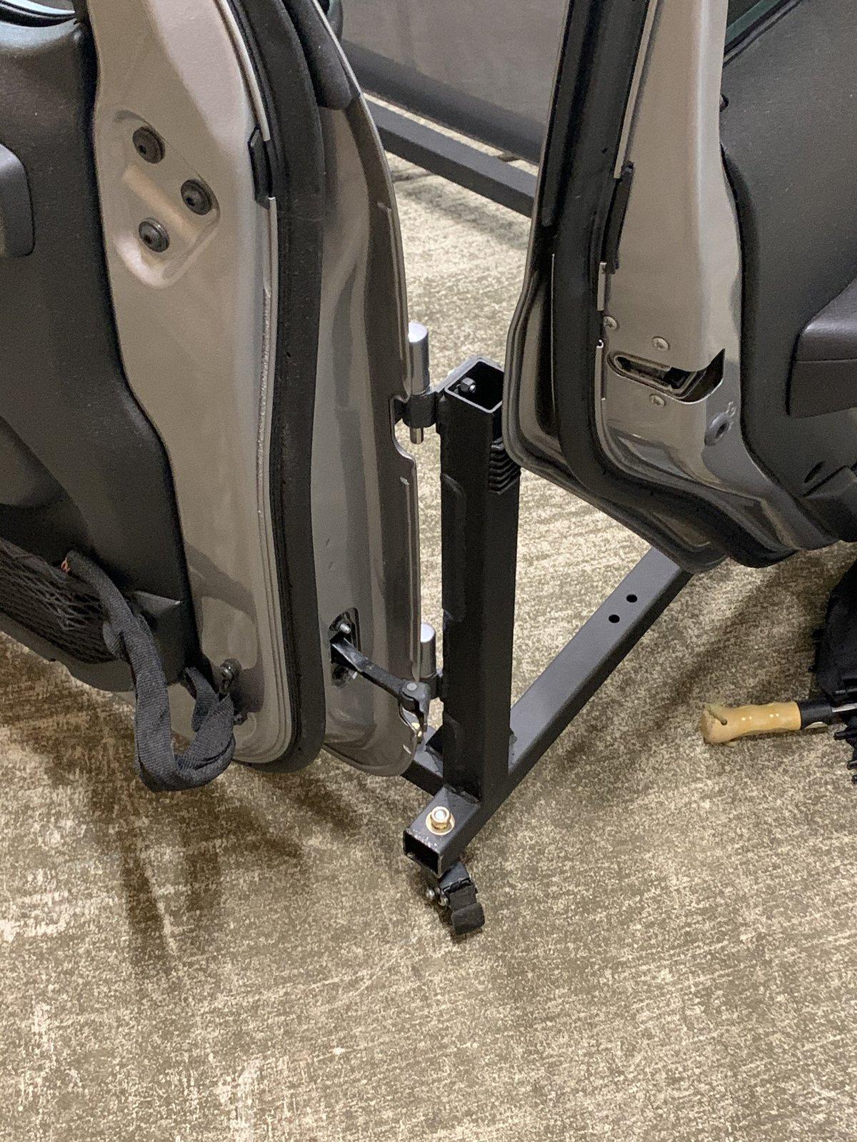 Jeep Gladiator Hooke Road Door Hanger Storage Rack Movable Cart Door Holder Sliding Bracket Compatible with Jeep Wrangler JK JL & Gladiator JT 2007-2021 $150 632449C3-025E-4862-AA76-A0CD0F8298E3