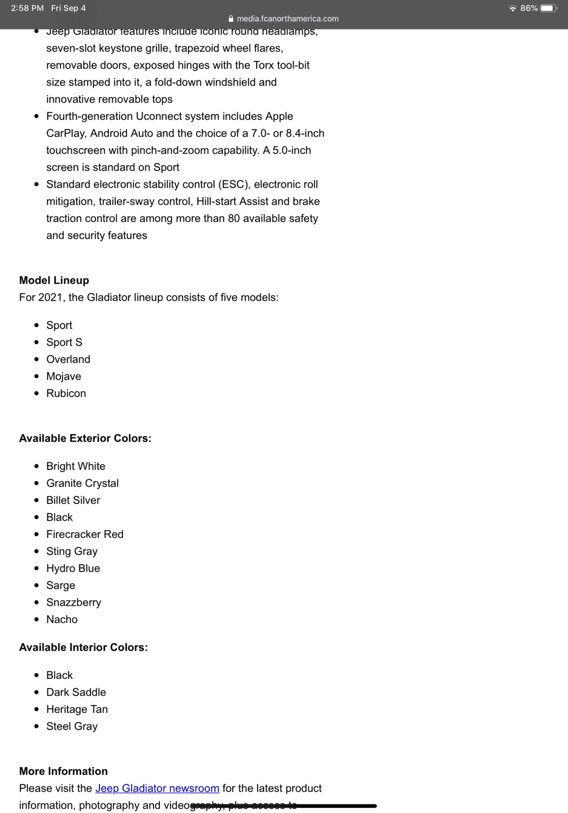 Jeep Gladiator 2021 Jeep Gladiator Official Specs & Info. Sarge, Nacho & Gecko Colors Added A75DE4F8-EBCF-4132-86B3-4383D343A8A3
