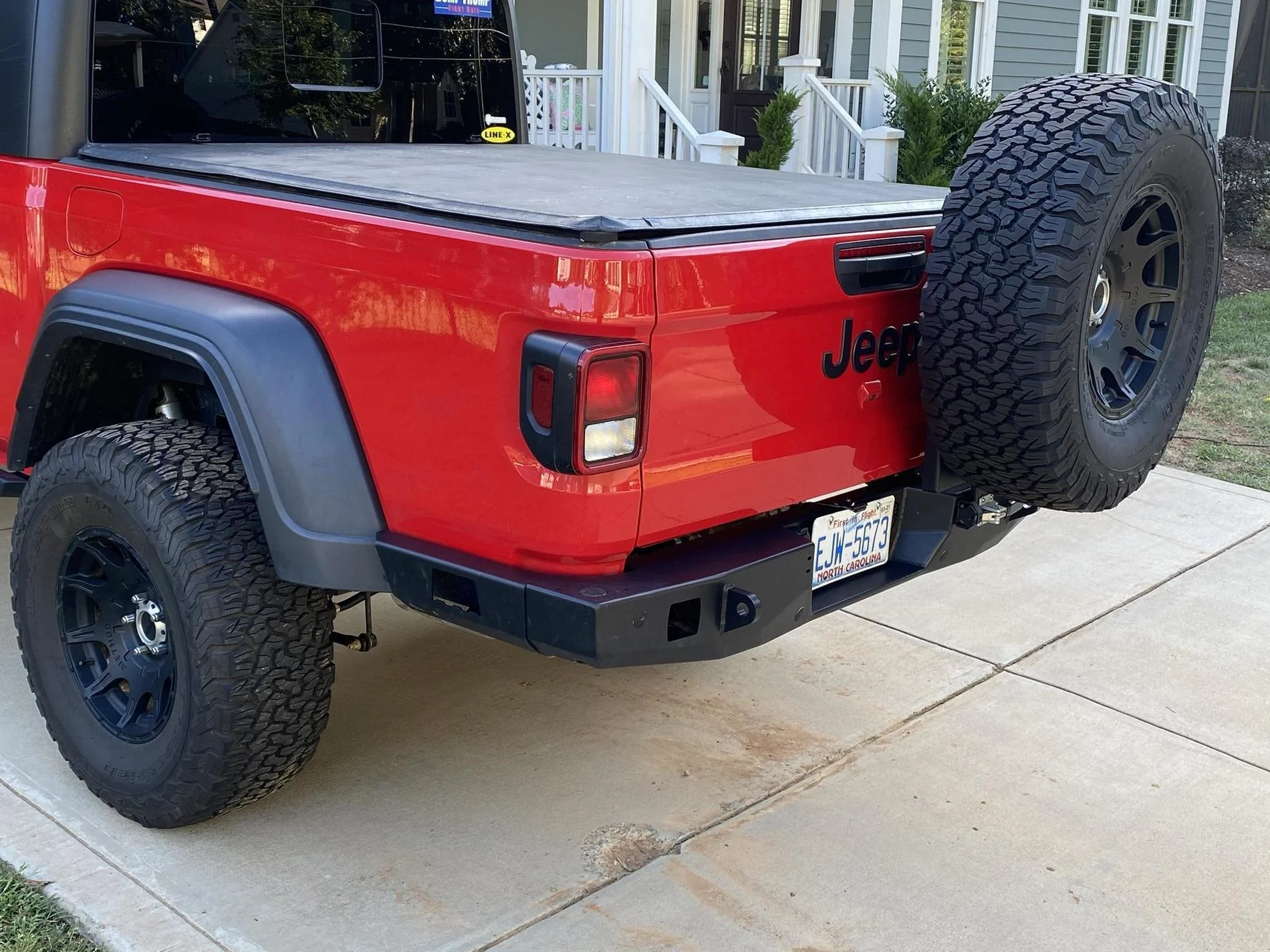 Jeep Gladiator Gladiator dual swing rear bumper prototype renderings. rwMiVGO