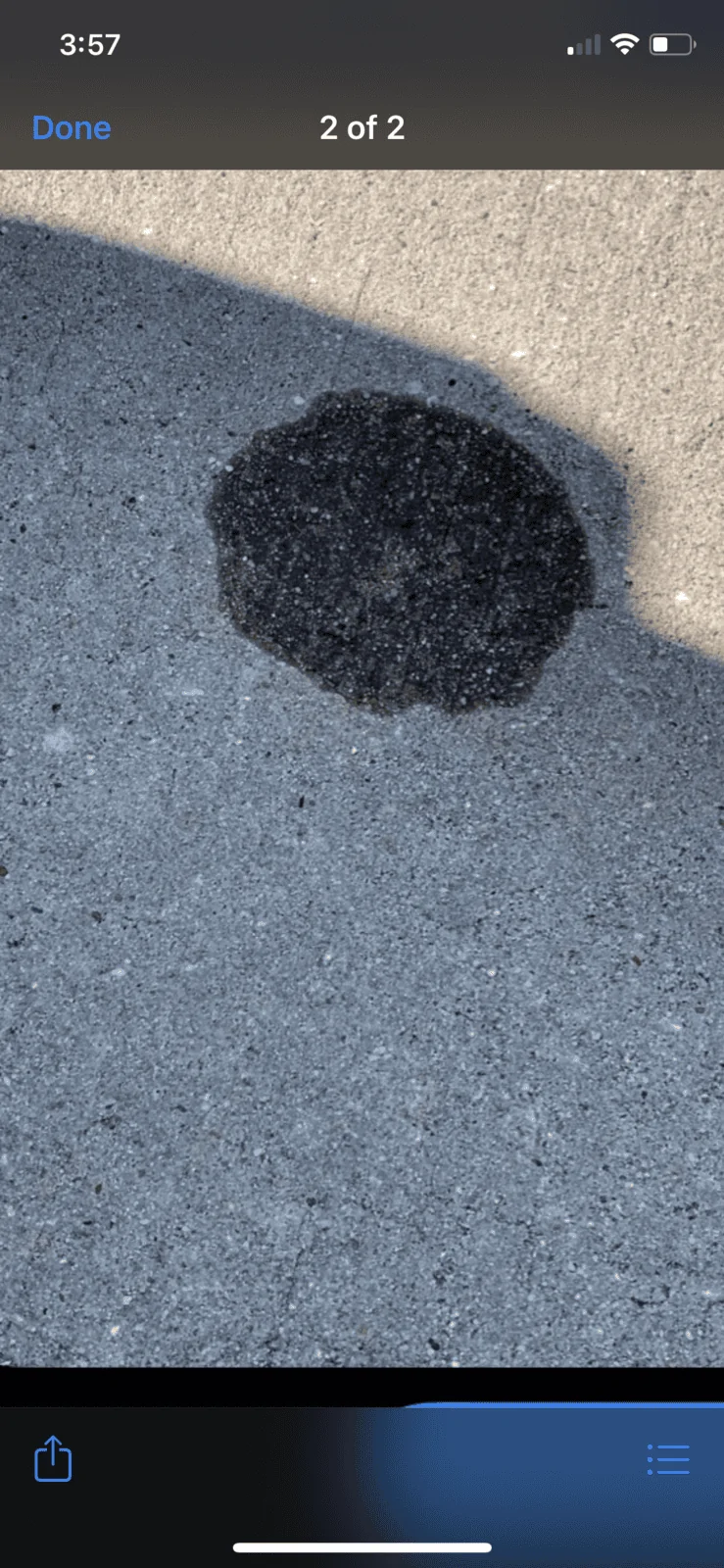 Jeep Gladiator Clear Liquid dripping from bottom of transmission.  Leaving light stains on concrete.  What is this?  AC condensate? IMG_3408