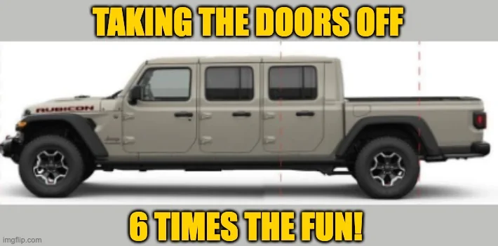 Jeep Gladiator PSA.. DO NOT TAKE YOUR DOORS OFF 4e9rt6