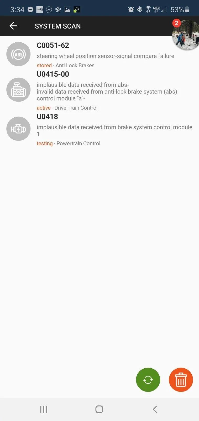 Jeep Gladiator Trouble Codes after level kit install Screenshot_20200912-153404_OBD JScan