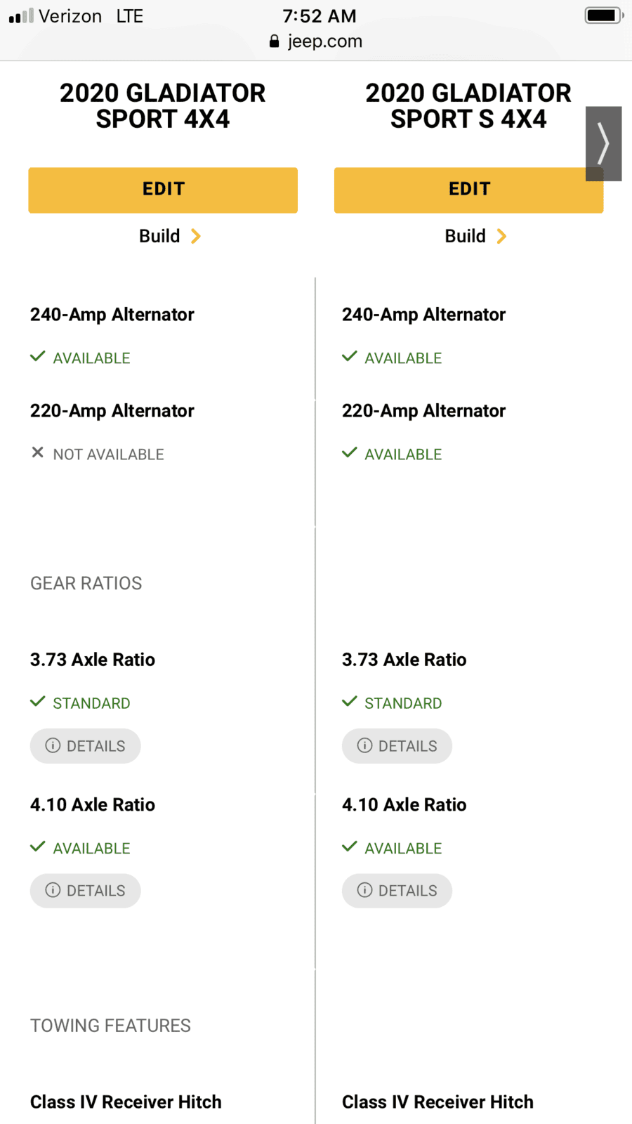 Jeep Gladiator Tow package and Max tow package are NOT the same! 1600181807094