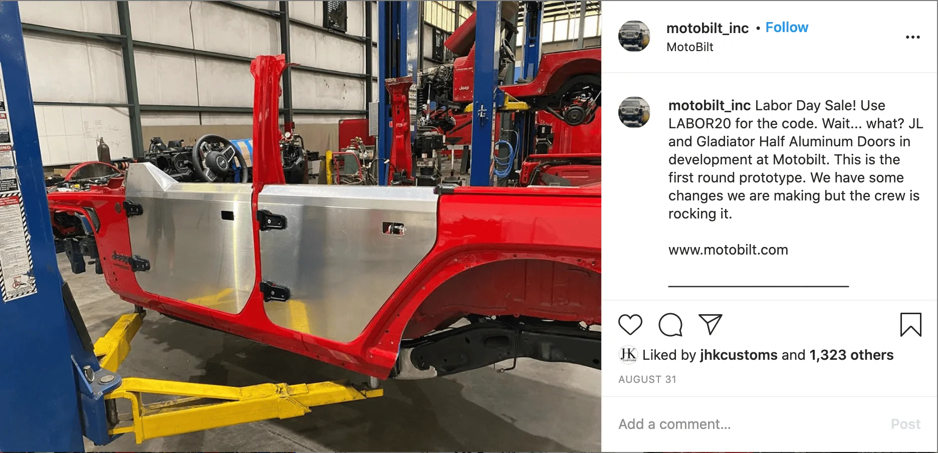 Jeep Gladiator Motobilt half doors work on gladiator? Screen Shot 2020-09-15 at 5.59.45 PM