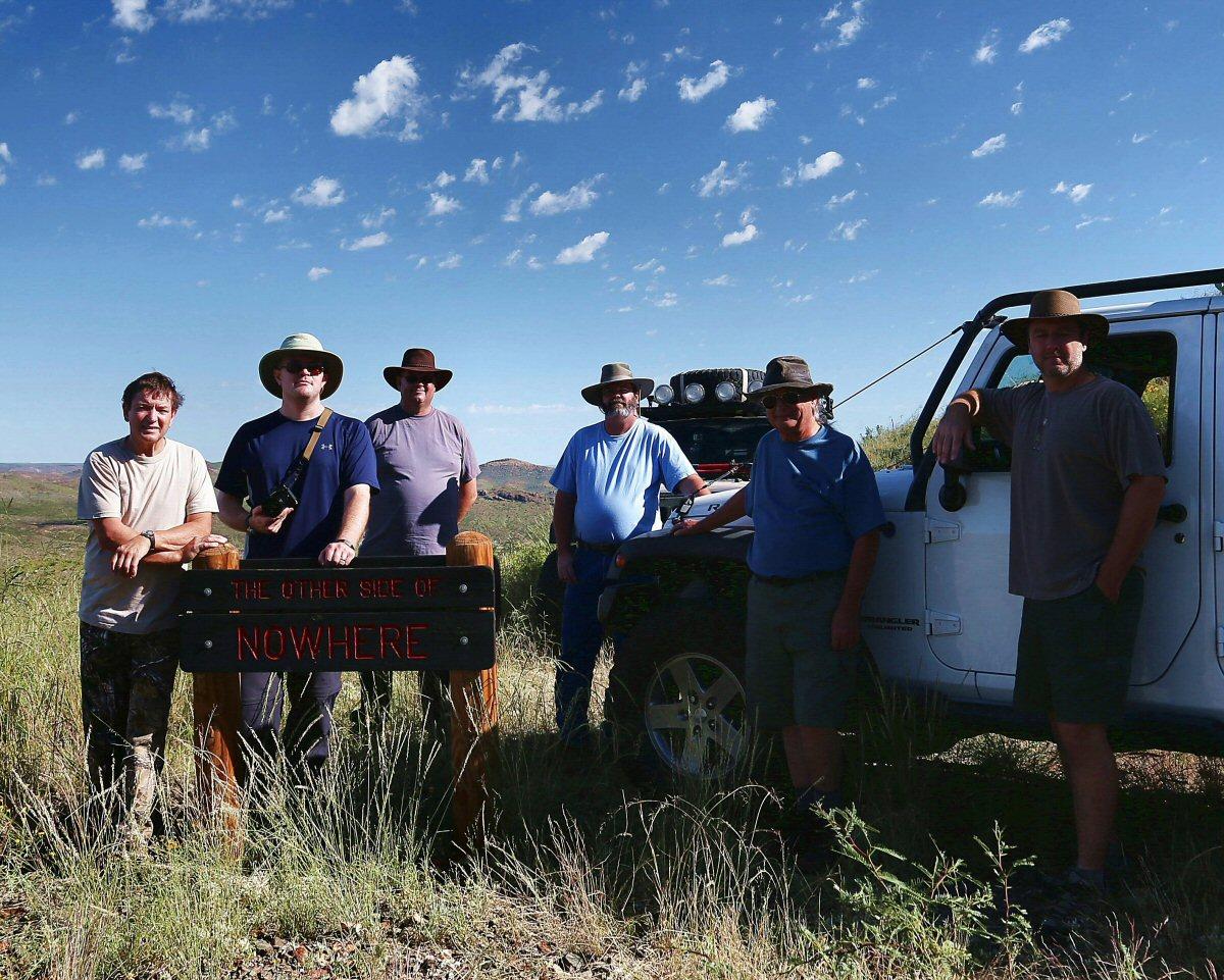 Jeep Gladiator Is it weird or a compliment if someone made the exact same Gladiator as me? West Texas Traverse, Oct 14, R1_2382, Group Shot at Other Side of Nowhere (8x10 crop)