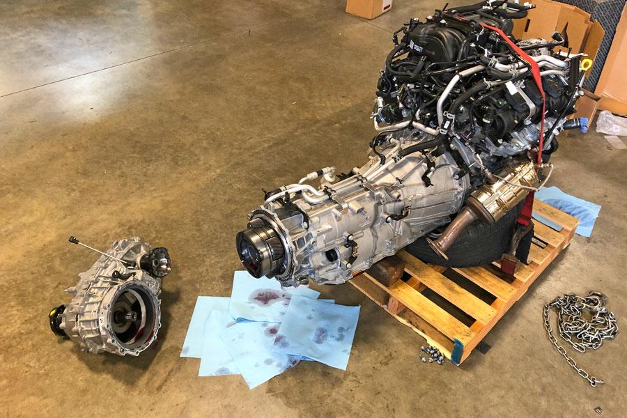 Jeep Gladiator Another Hemi swap at Northridge4x4. remove-OE-tcase
