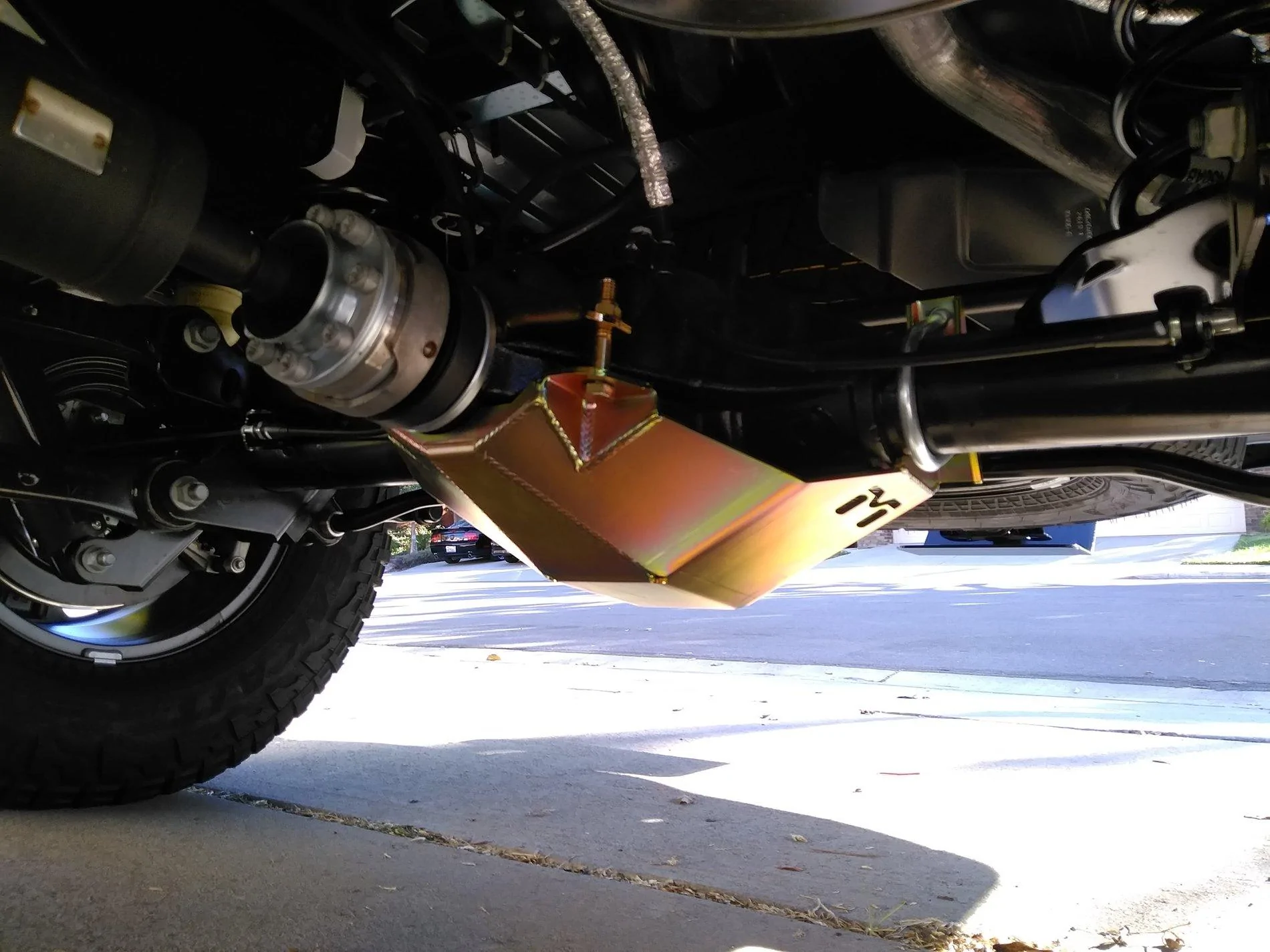 Jeep Gladiator Front and rear differential skid plates that don’t bolt to differential cover. IMG_20191109_082708