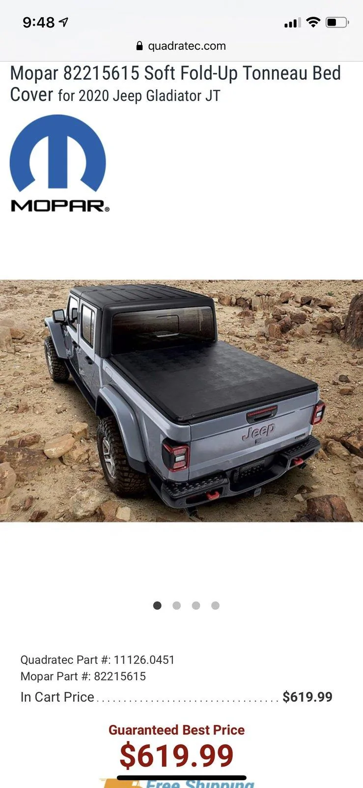 Jeep Gladiator Sold $500 - Mopar Soft Folding Tonneau Cover 1CBE4A21-1078-446F-8432-418513E38DD2