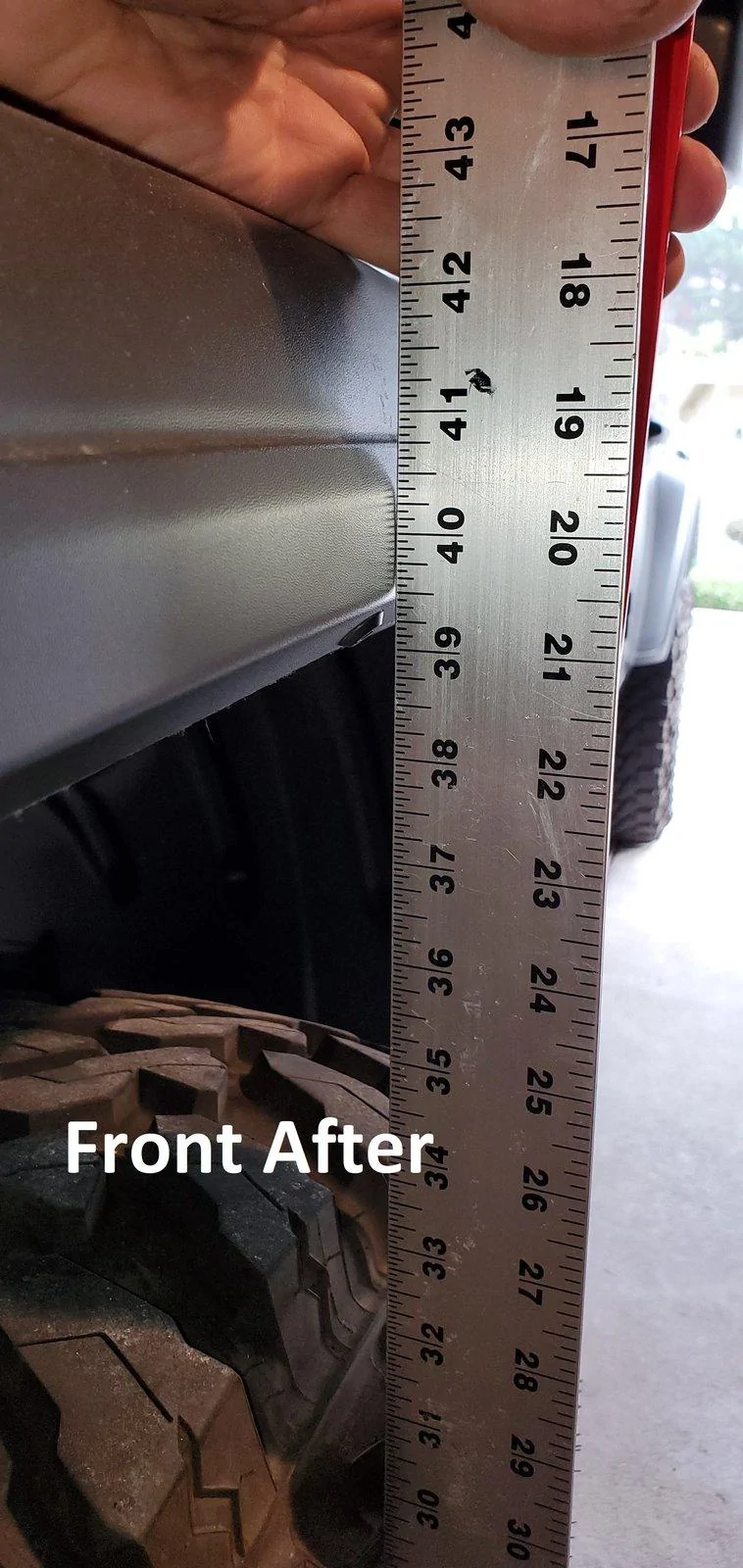 Jeep Gladiator Rubicon to Sport S suspension swap Front After