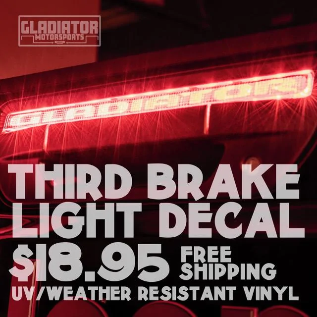 Jeep Gladiator Third brake light decal daaa