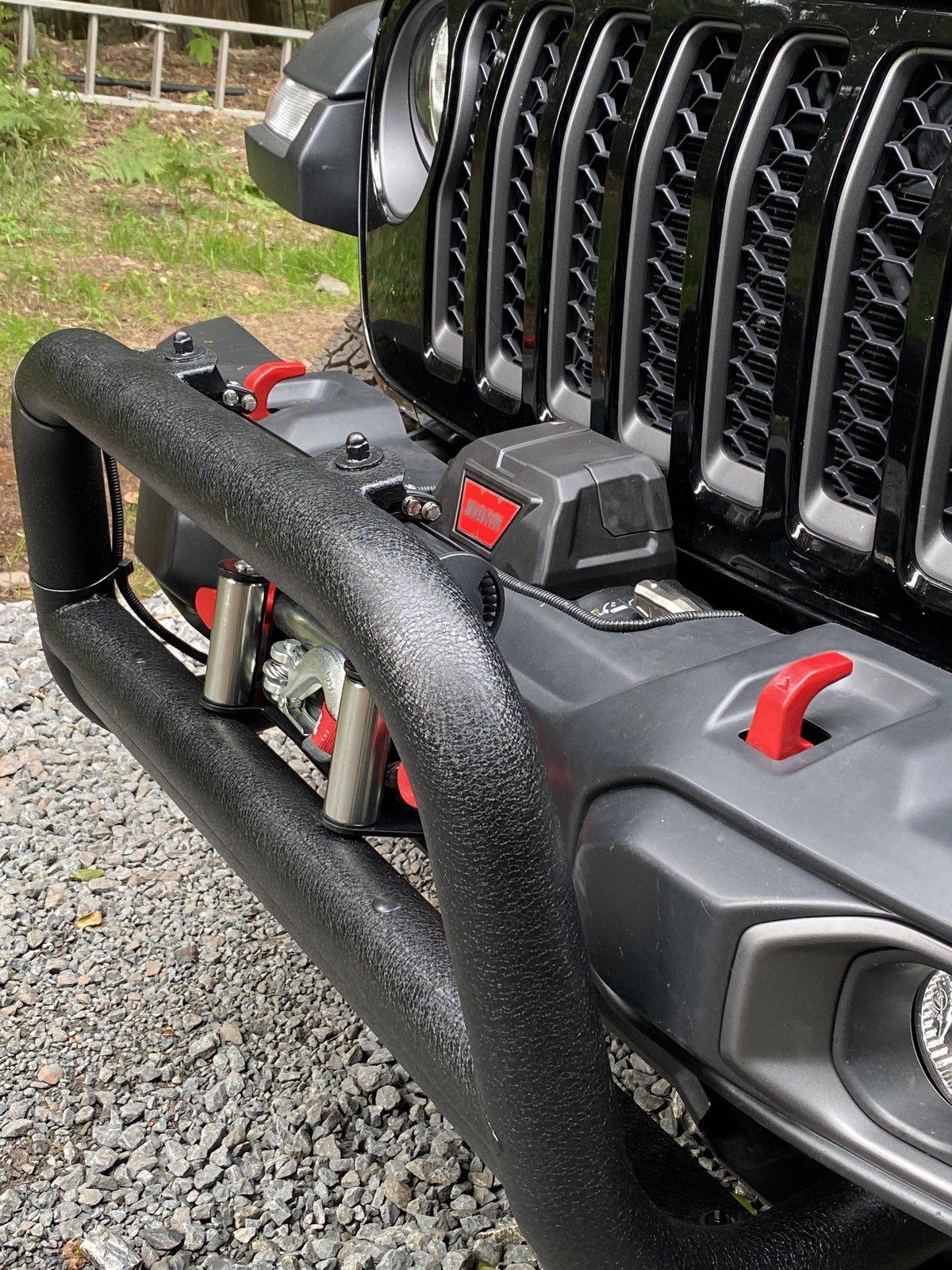 Jeep Gladiator Installed winch on original factory plastic bumper D02C82EC-D71A-4DE5-9990-365C7FF2DEAA
