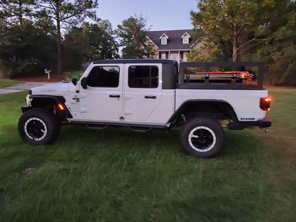 Jeep Gladiator Made my own bed rack! 20200920 Tyson Jeep with Hi Lift Jack - Columbia, SC