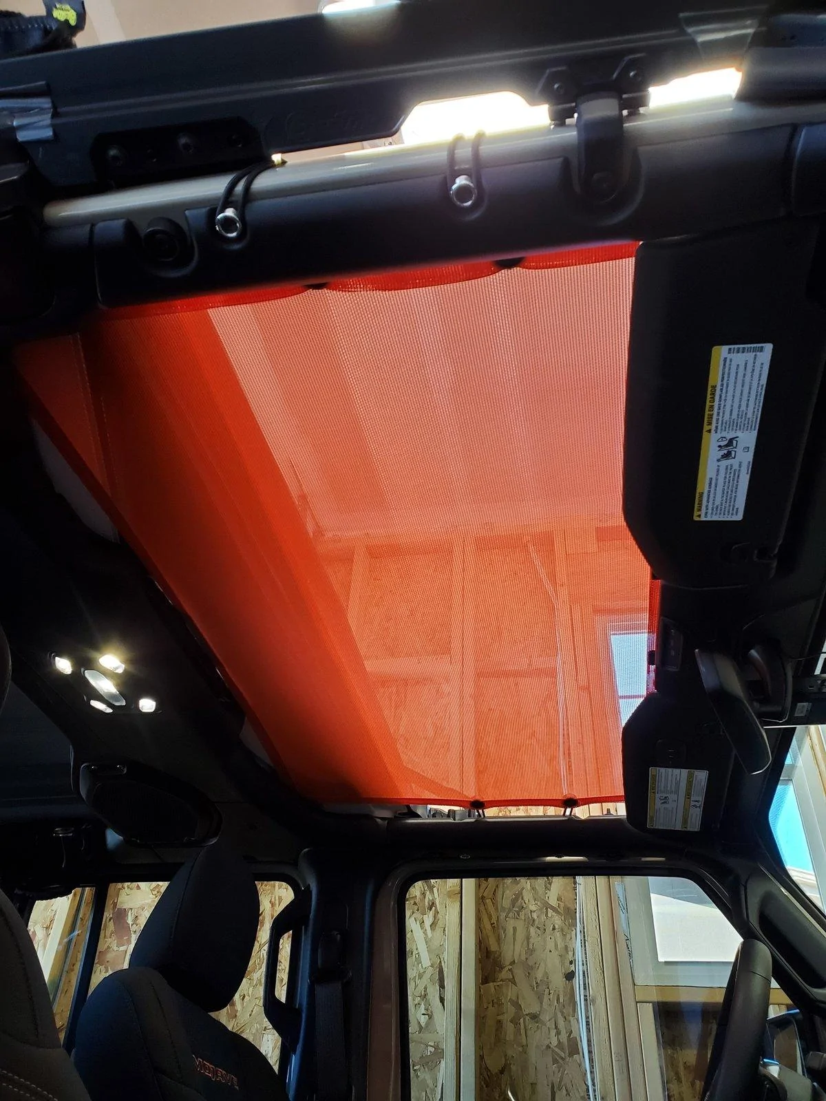 Jeep Gladiator Sunrider question Sunshade Pic inside a