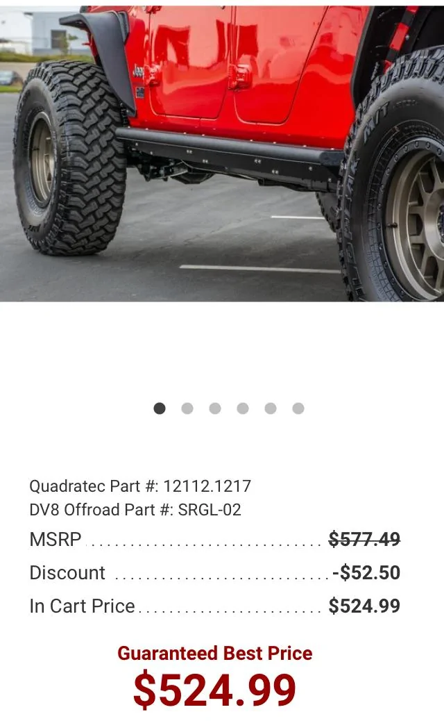 Jeep Gladiator DV8 Offroad SRGL-02 Bolt-on Side Step Sliders 753EABED-D055-4E70-800B-C14E0C4B44F4