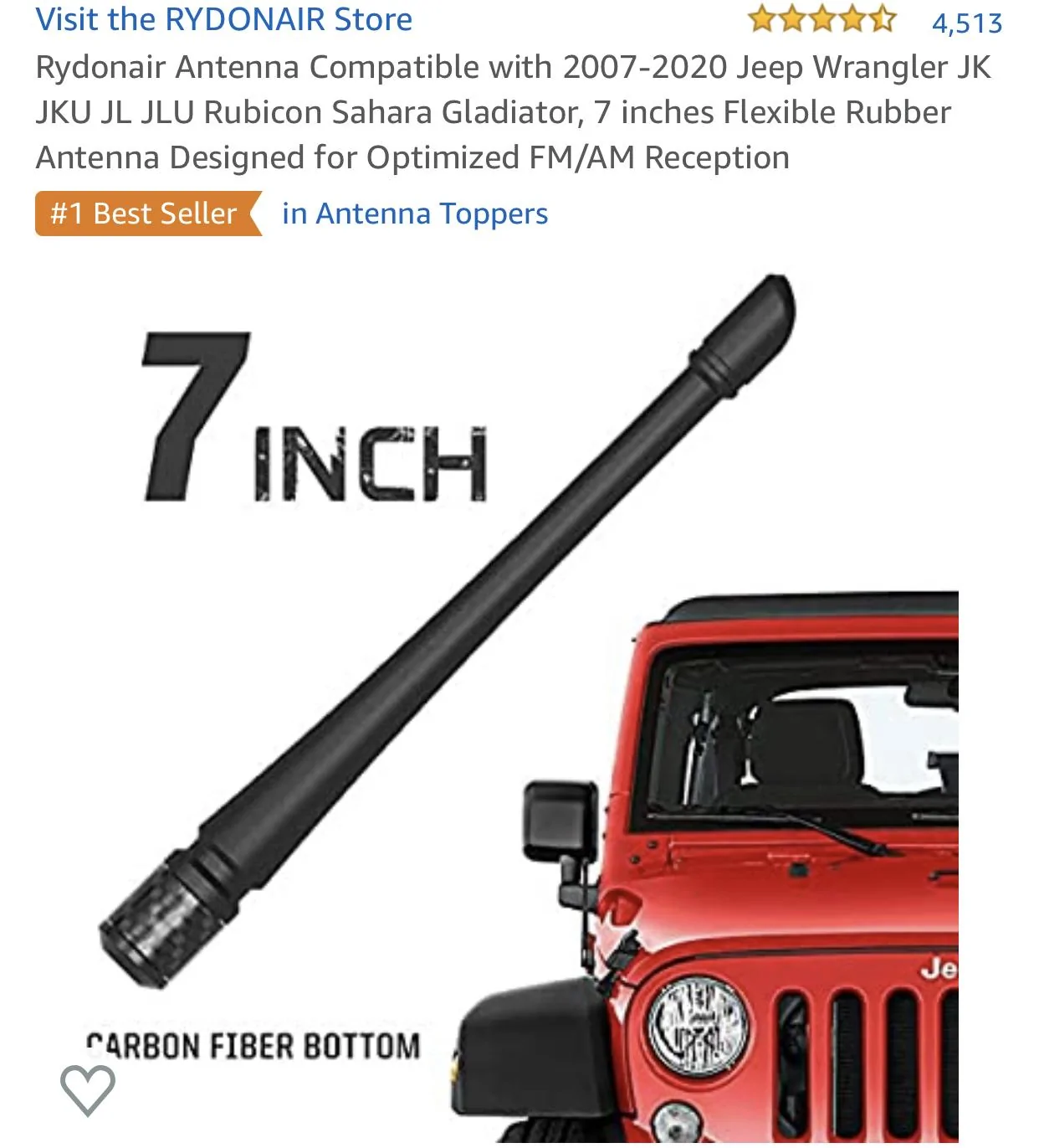 Jeep Gladiator Replacement antenna 7DA3B7F0-1056-41E1-971C-74DE0FF24DD2