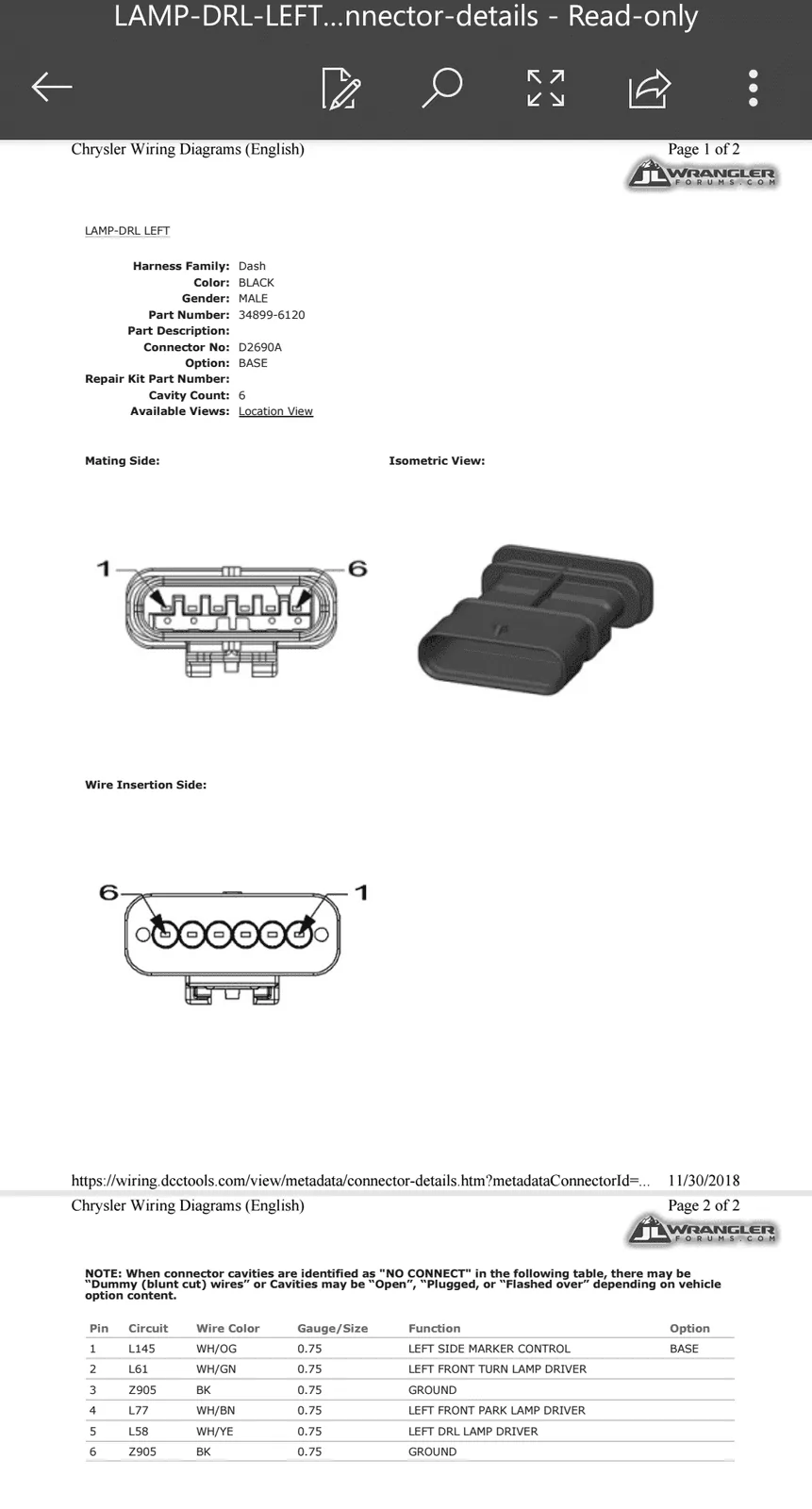 Jeep Gladiator Day-time Running Lights connection Screenshot_20201003-182736_Office Mobil
