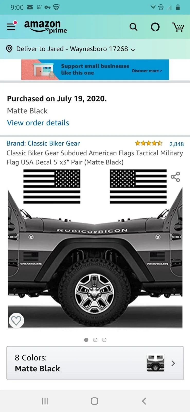 Jeep Gladiator Flag decals on gladiator?? Screenshot_20201007-210021_Amazon Shopping