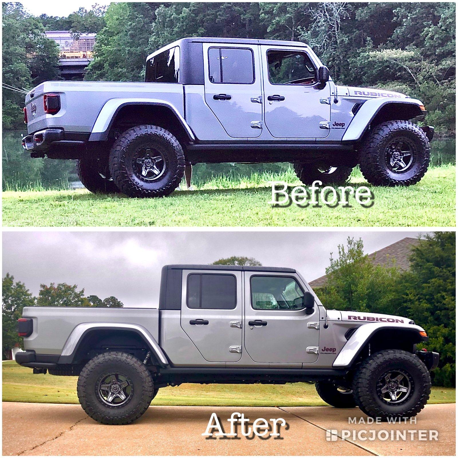 Jeep Gladiator Mopar 2” vs Clayton 3.5” lift before and after 558B6A46-E41B-4394-B7A4-EEDCE3CEC3C8