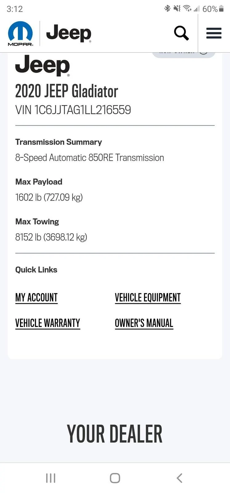 Jeep Gladiator I have over 8000lbs towing capacity Screenshot_20201011-151230_Chrom