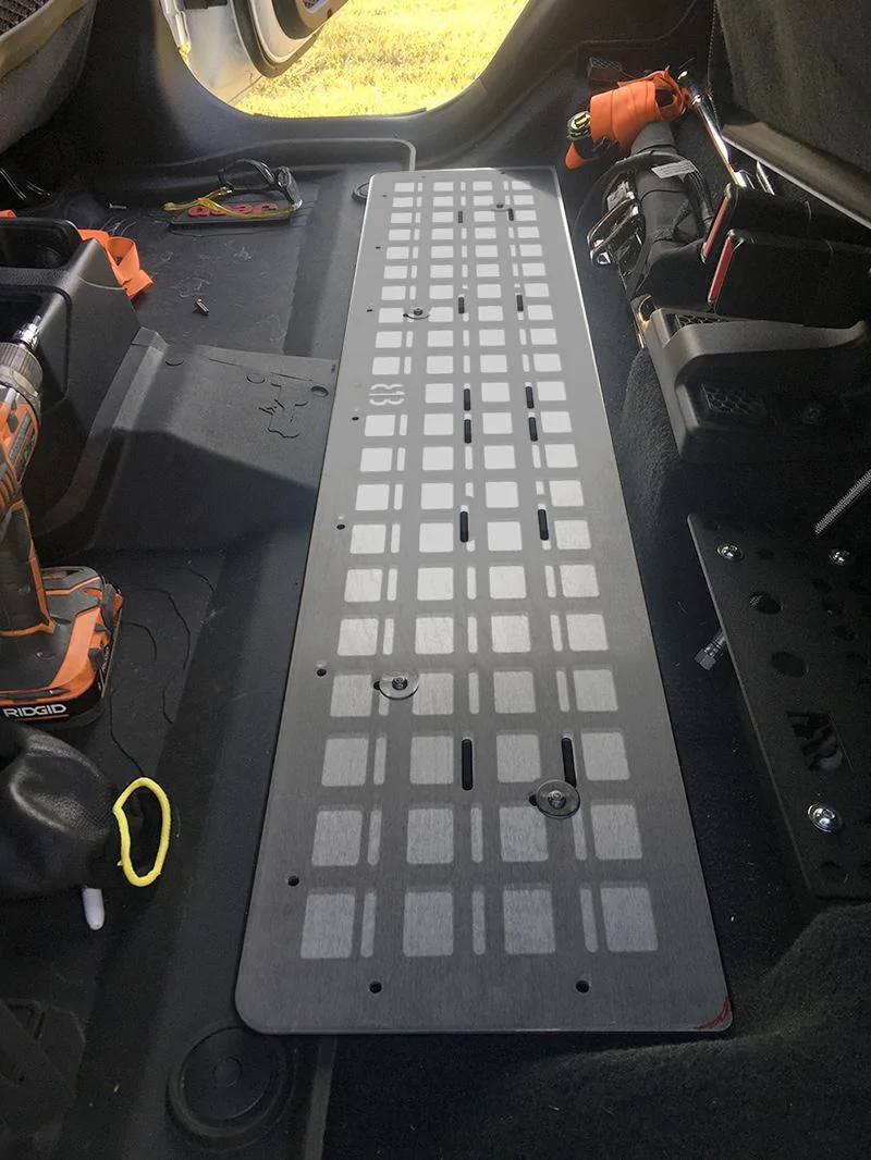 Jeep Gladiator 813 Fabrication & Design - Under Rear Seat MOLLE Storage Solution floor-only
