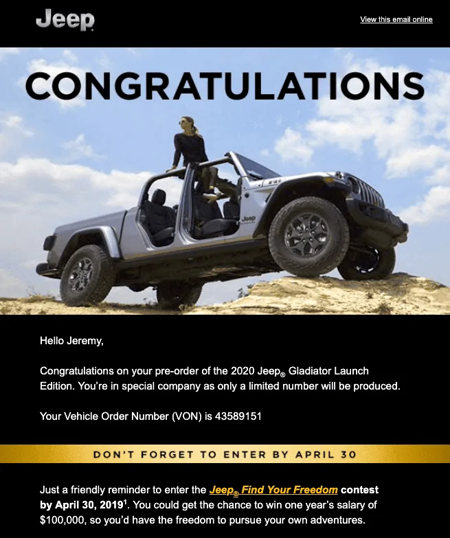 Jeep Gladiator I got the concierge call!  post it here... Screen Shot 2019-04-18 at 3.37.37 PM