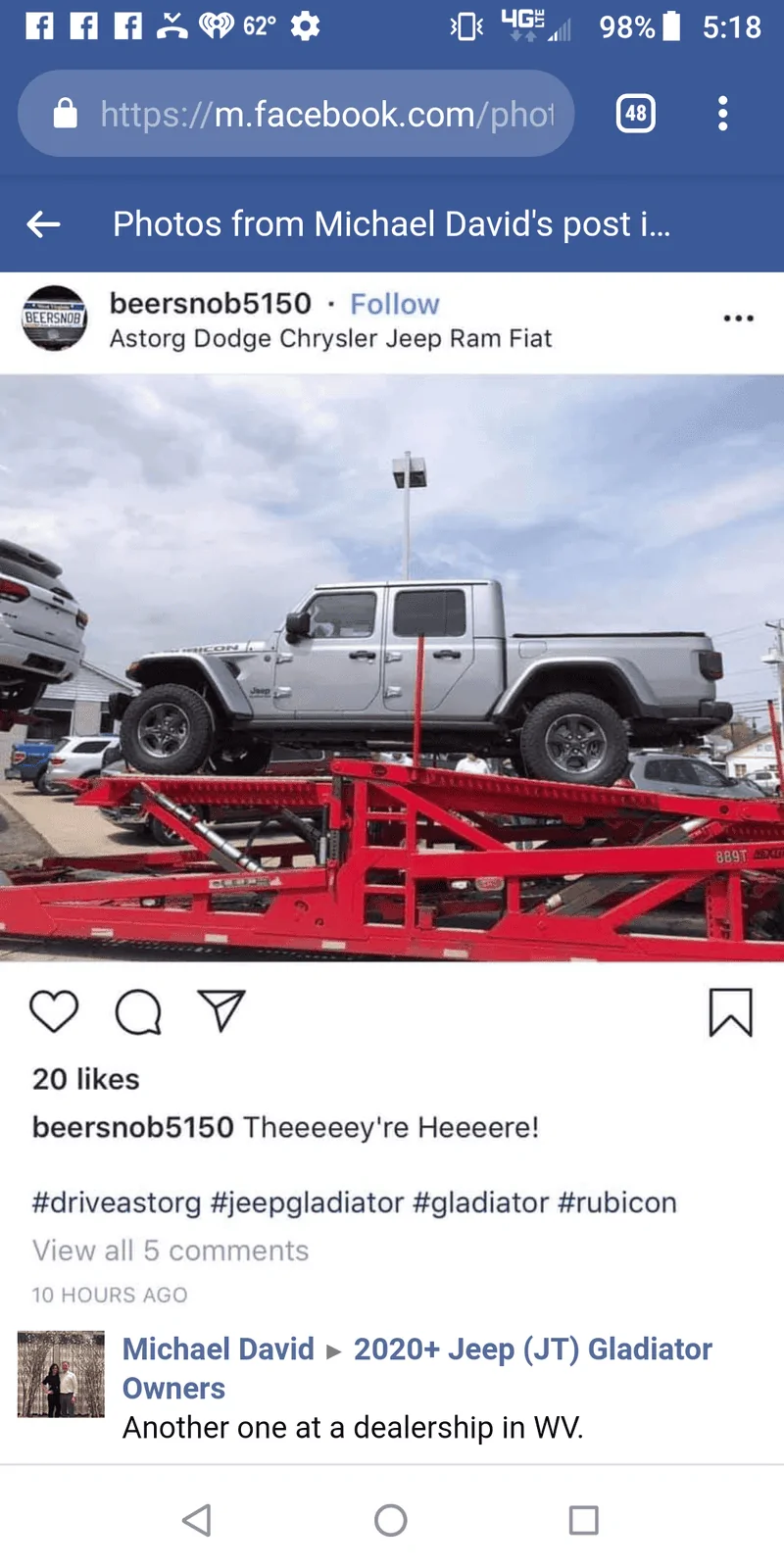 Jeep Gladiator Releasing the yard next week. Screenshot_20190419-051814