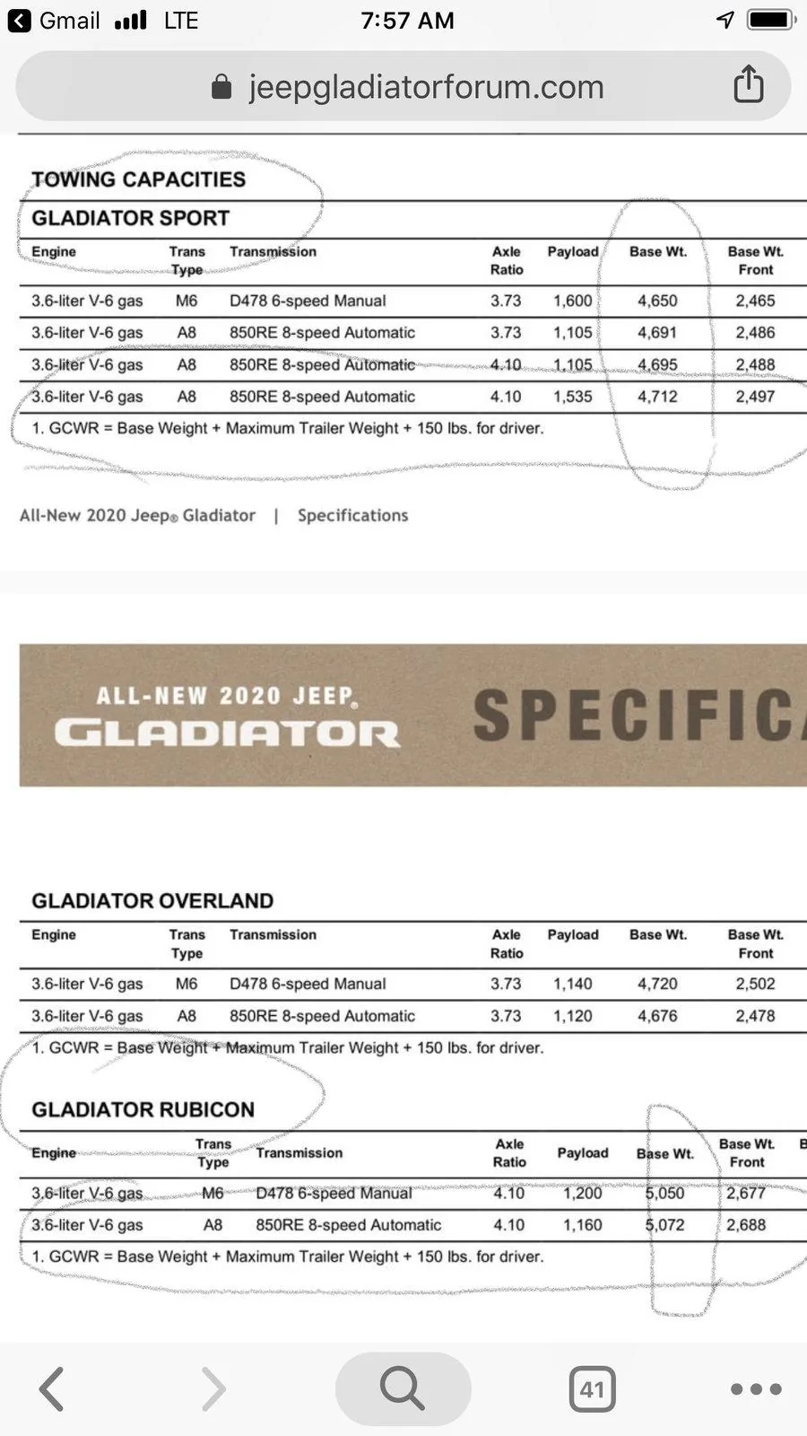 Jeep Gladiator How to configure Gladiator for 7650 Towing Capacity ? 59C38086-198A-42C3-834D-2039A29CC9B2
