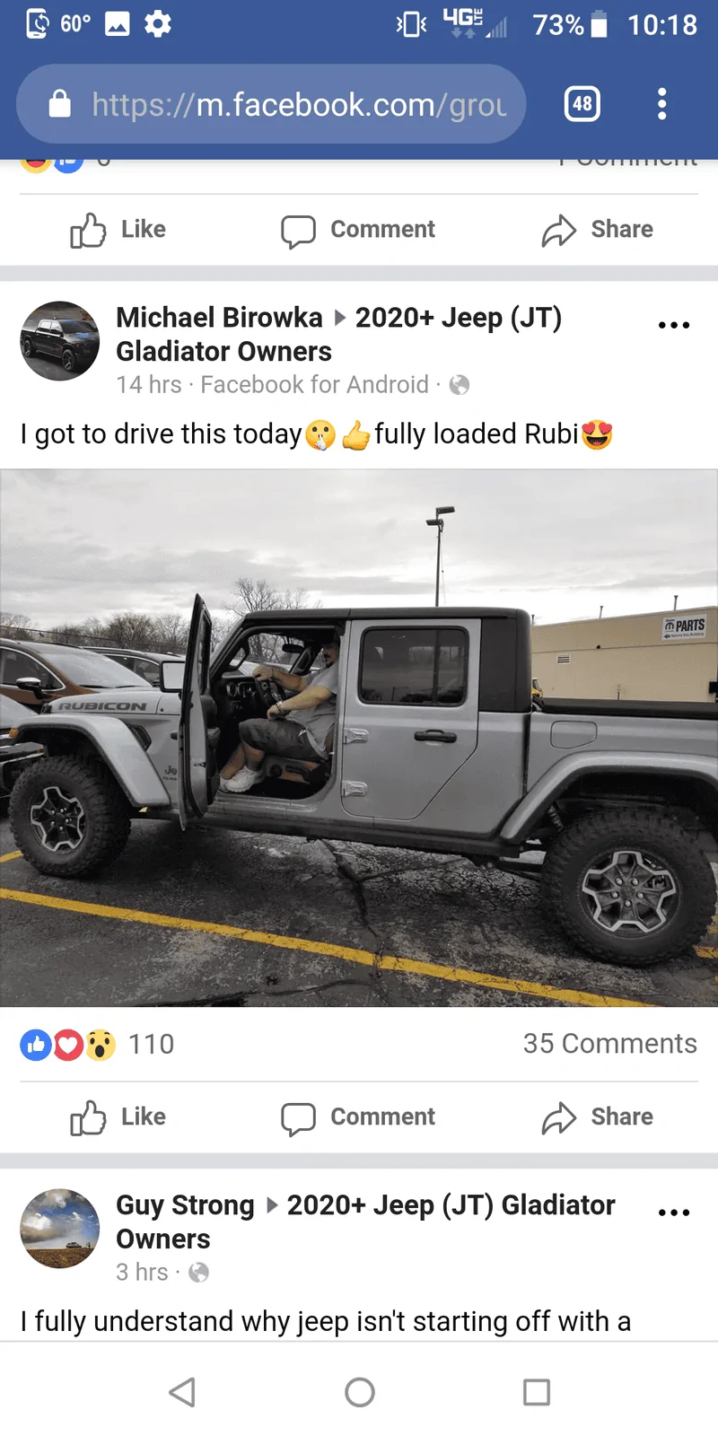 Jeep Gladiator Confirmed Gladiator test drive on dealer lot Screenshot_20190419-101827