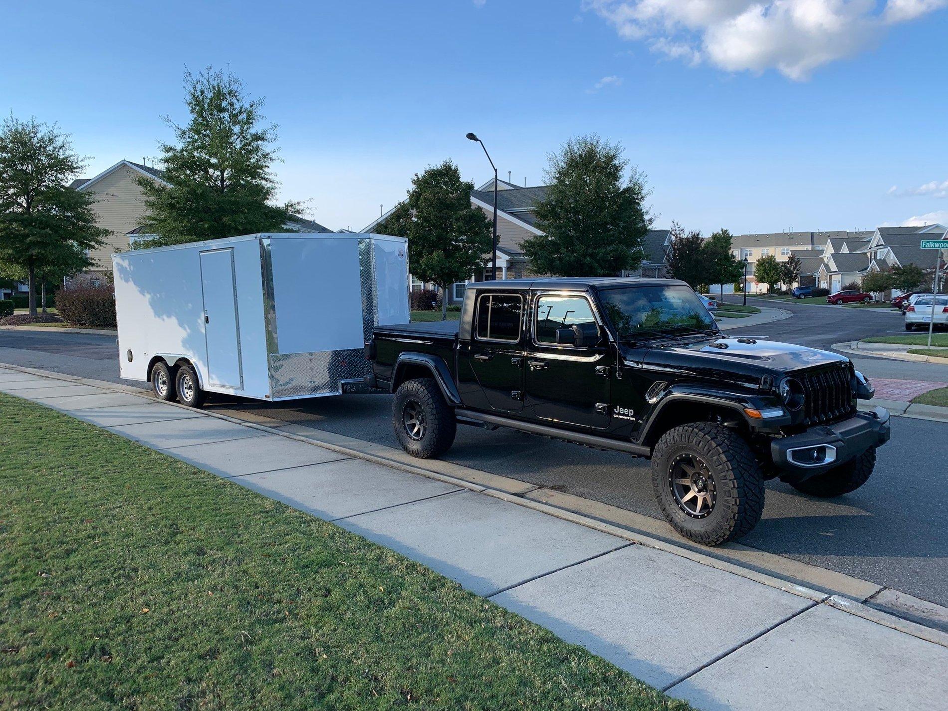 Jeep Gladiator Anyone tow an 8.5x16 enclosed trailer? Trailer