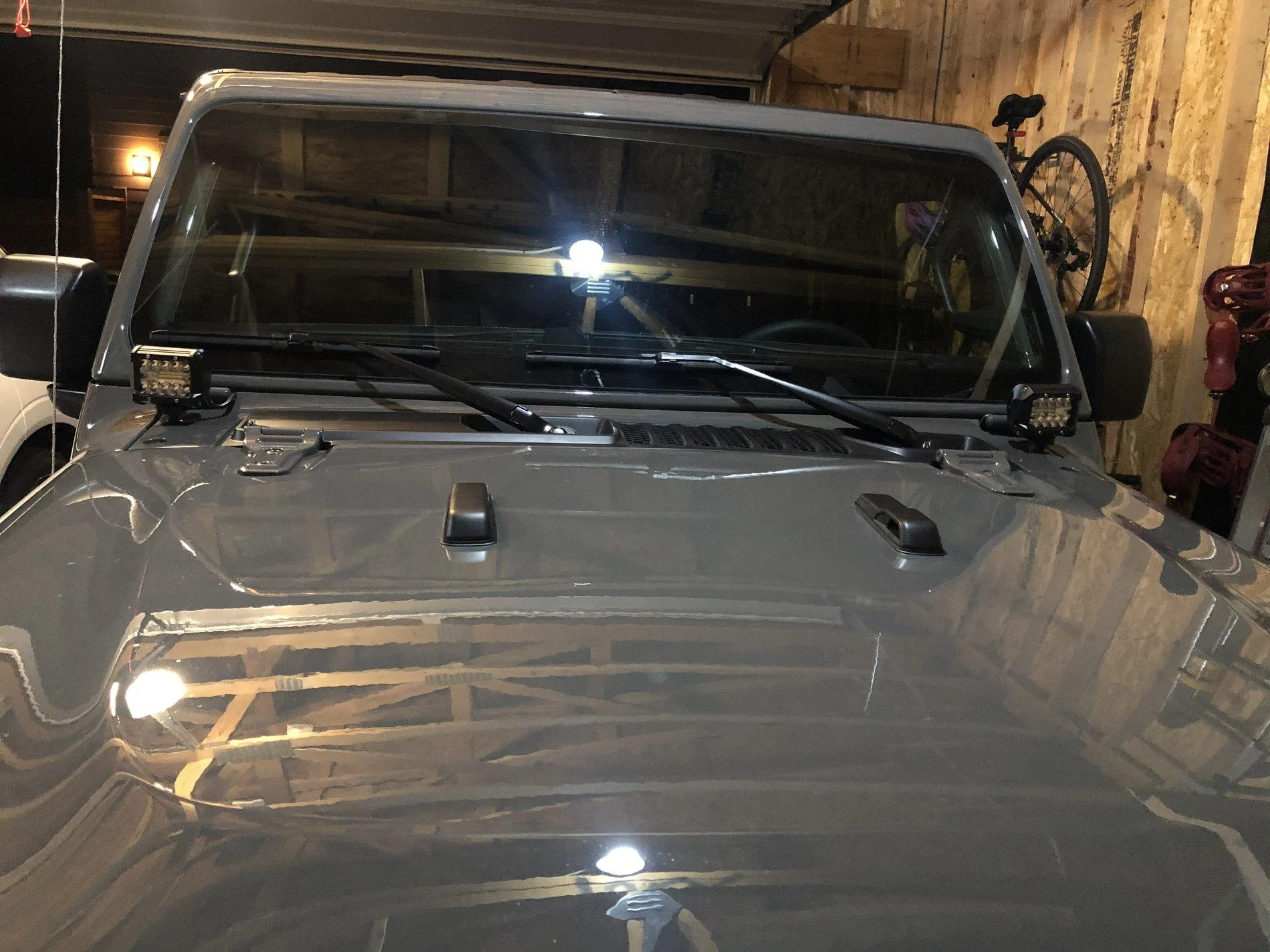 Jeep Gladiator Home made A-pillar side light mounts 37EC05EB-97FE-4713-9FC4-ACED18351F3B