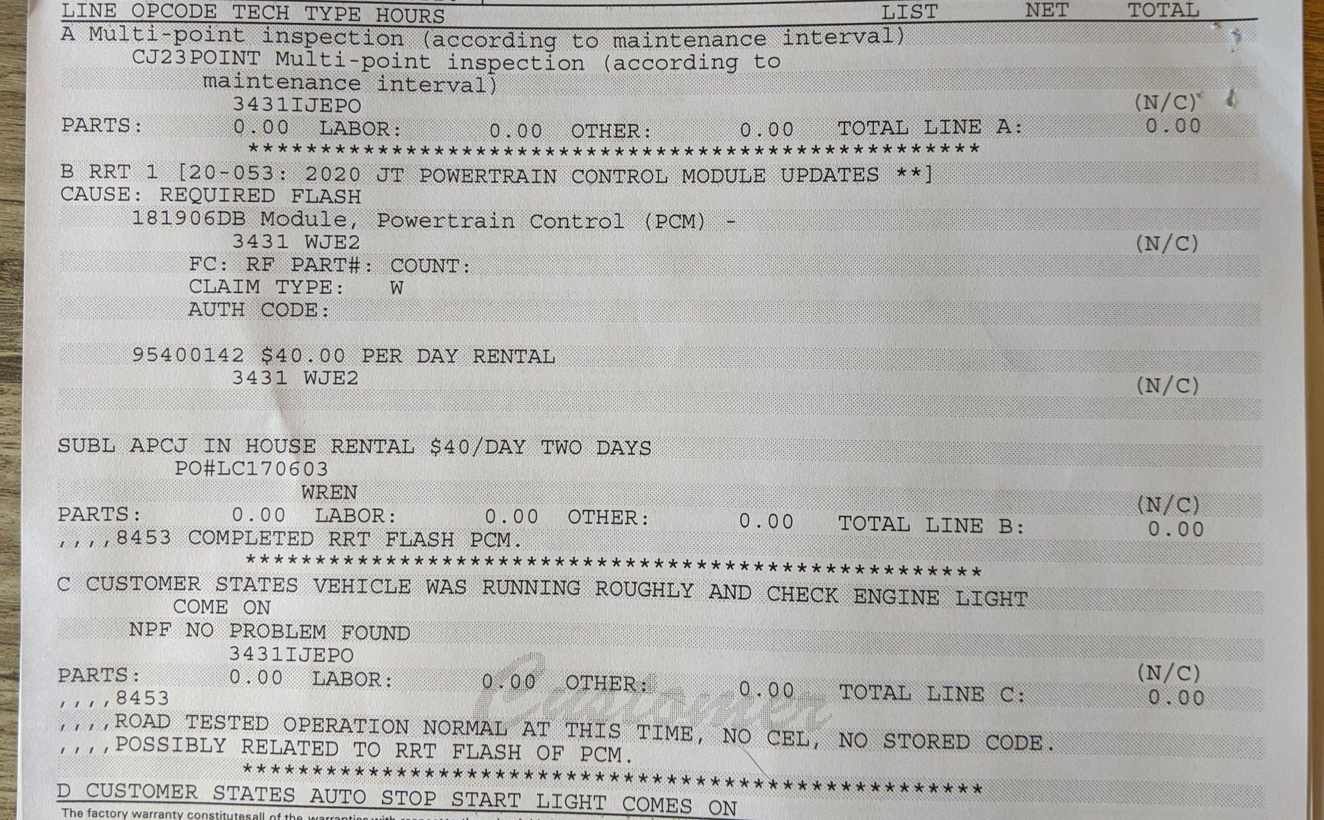 Jeep Gladiator Survey- For those with misfire issues Invoice1