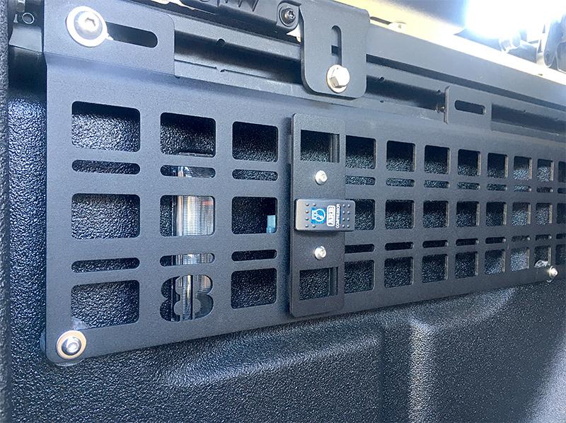 Jeep Gladiator 813 Fabrication & Designs Universal MOLLE Panel w/FREE 3-Rocker Switch or 2-Rocker Switch/Air Chuck Plate URSP-3switch-1