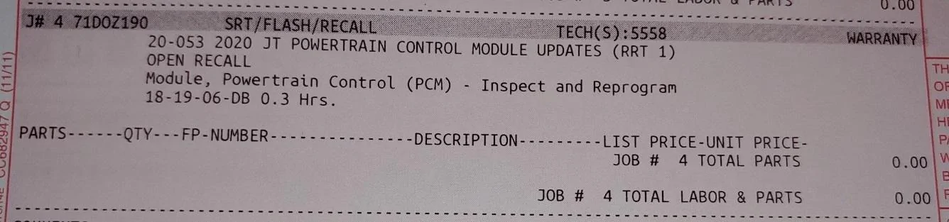 Jeep Gladiator Is this a real recall like shown? (PCM) 20201023_212119