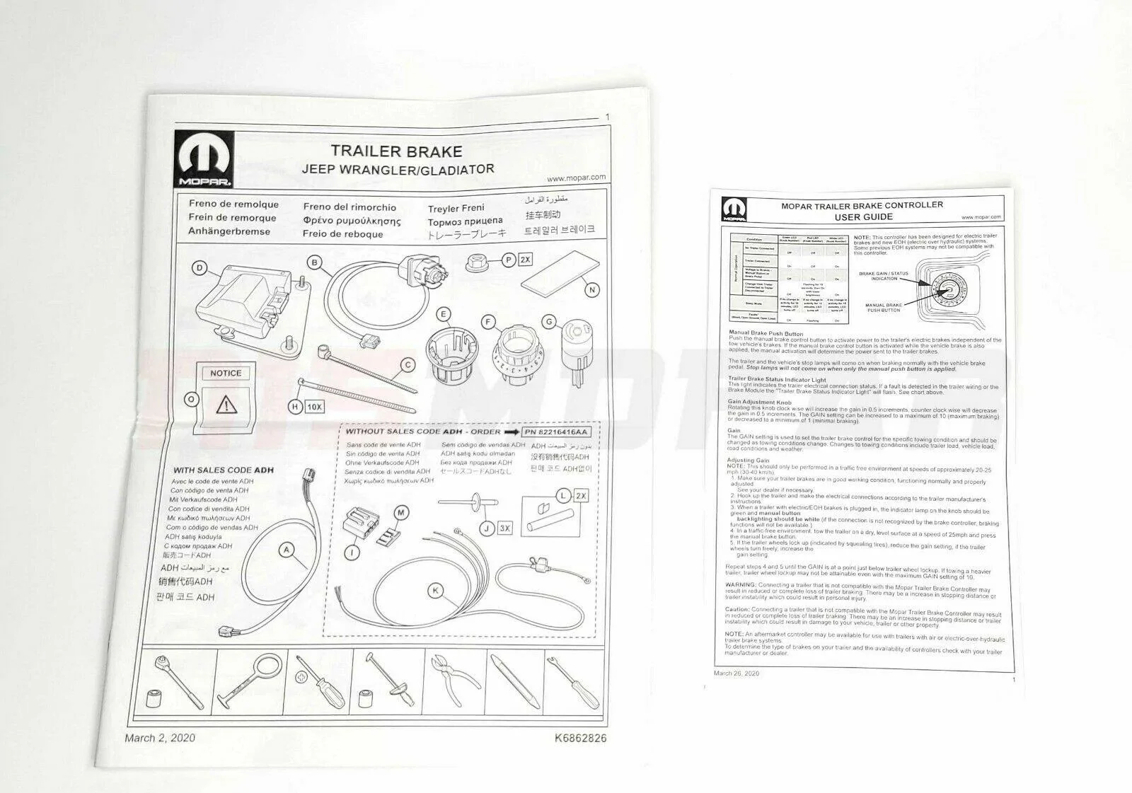 Jeep Gladiator Mopar Trailer Brake Controller for Jeep Gladiator Officially Released (Part # 82215652AB) s-l1600-6