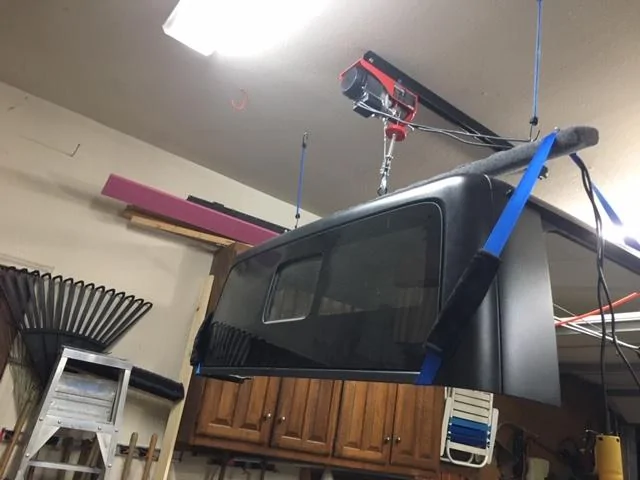 Jeep Gladiator My door and top storage DIY solutions.... cart and hoist. IMG_2703