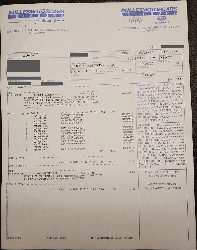 Jeep Gladiator Survey- For those with misfire issues 1603756652411