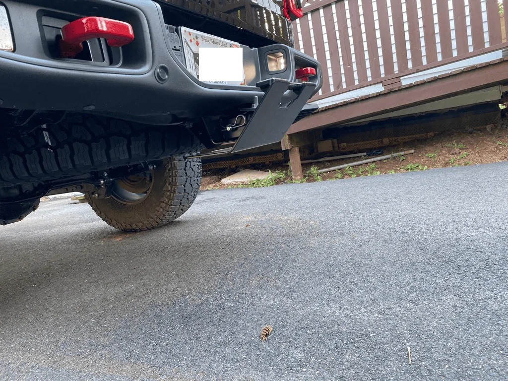 Jeep Gladiator Protecting Your Rear -  Sheridan hitch mounted skid from Warfab 2